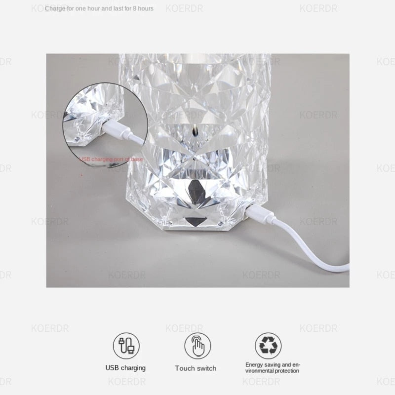 Rose Diamond Table Lamp